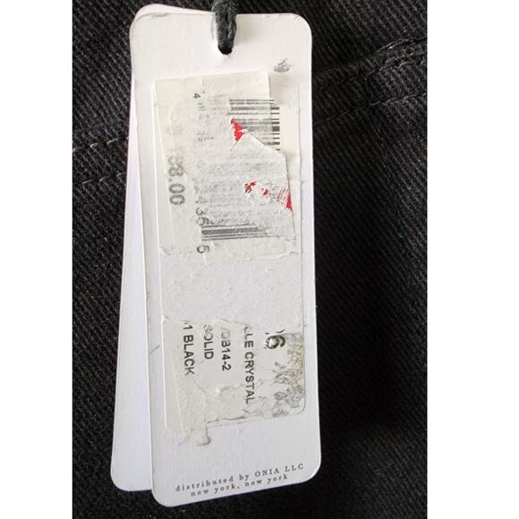 WeWoreWhat The Danielle Crystal Straight Jeans Black 26 NEW FLAWED - Picture 10 of 13